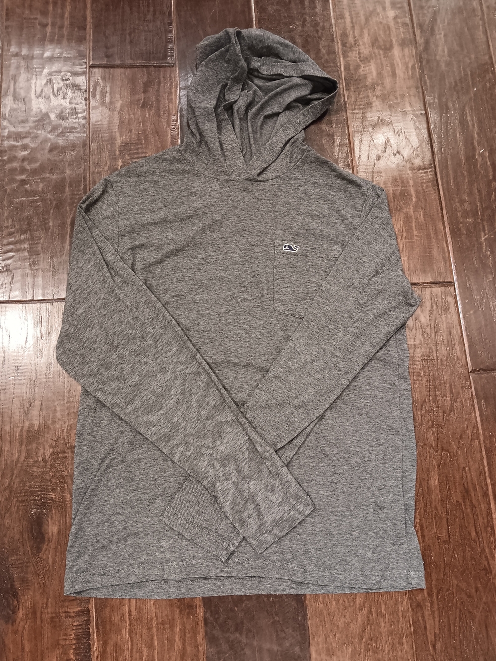 Vineyard Vines Men’s Edgartown Hooded T-Shirt – Heather Gray – Size Large